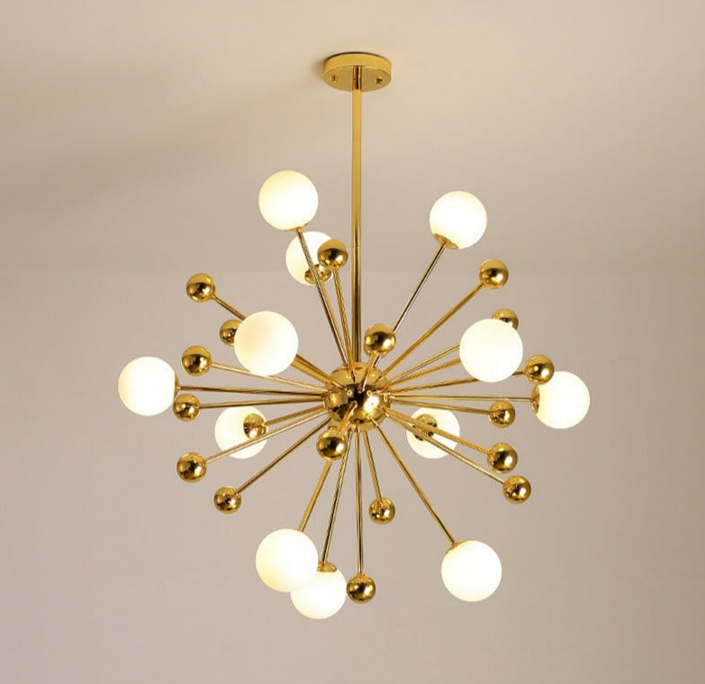 Cora - Mattglas-Mehrfach-Glühbirnen-Art-Deco-Kronleuchter
