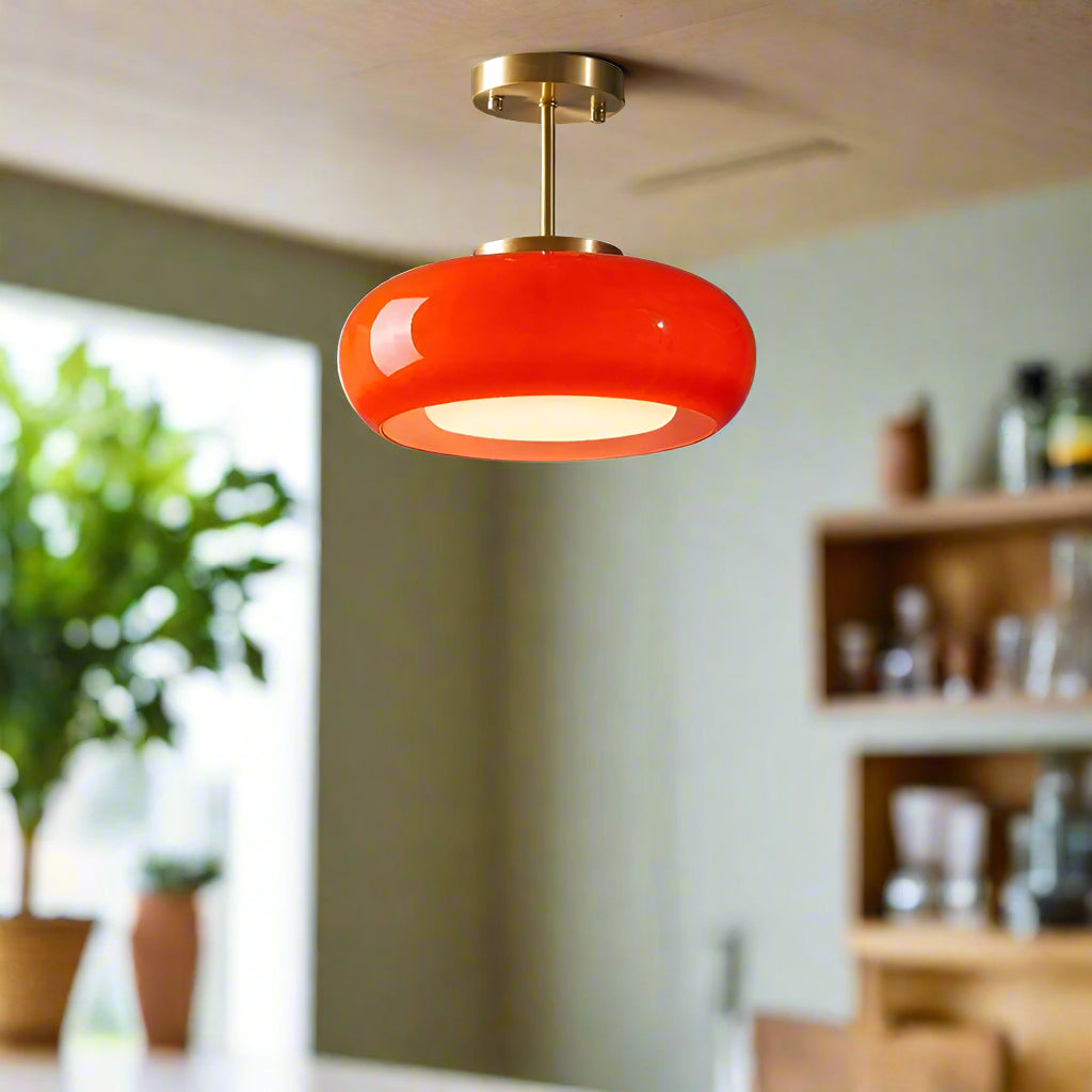 Daniel - Kreisförmige Glas-Deckenlampe