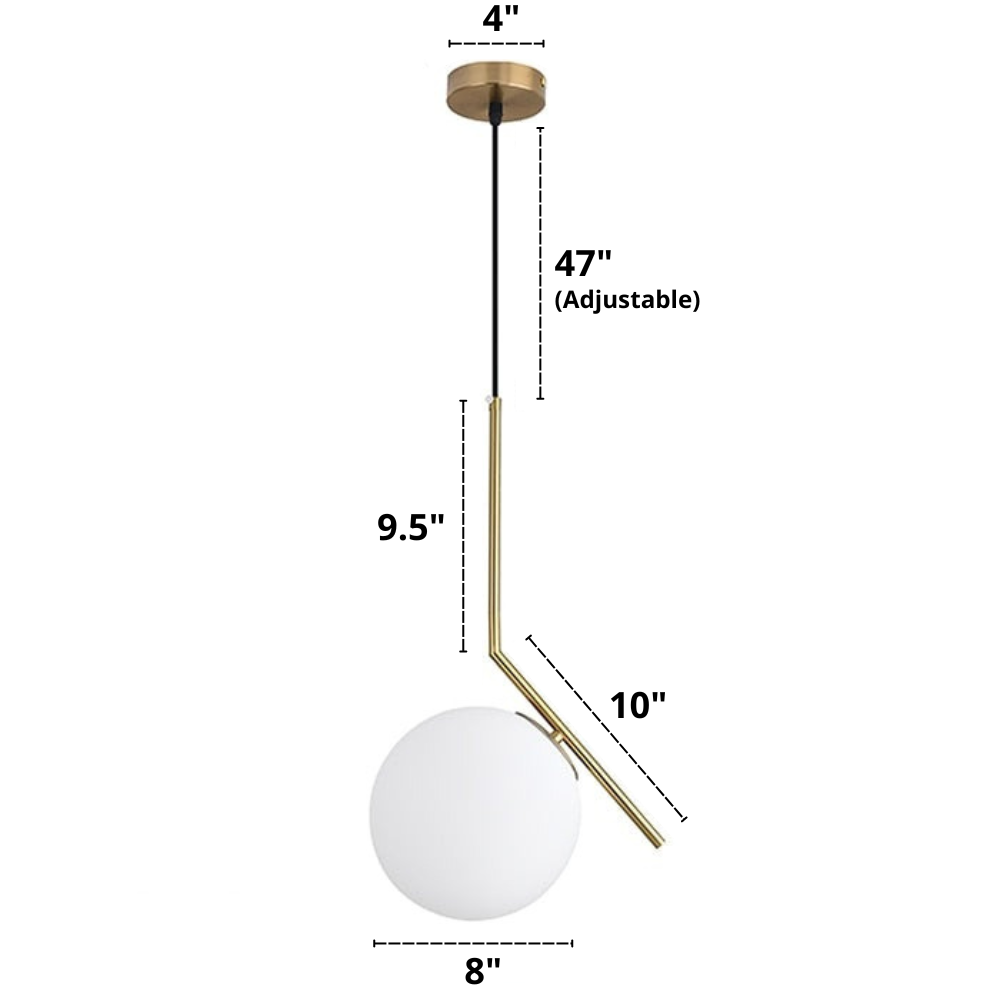 Moderne Frosted Glass Globe Pendelleuchten