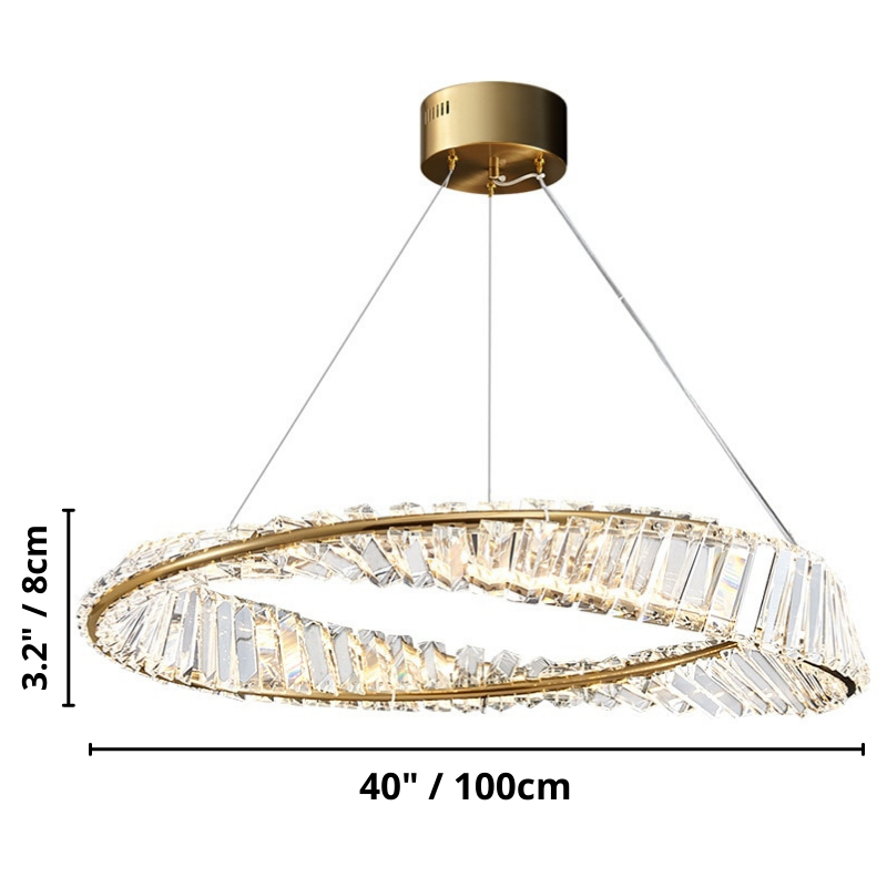 Designer Spiral Glas-Kristall-Kronleuchter