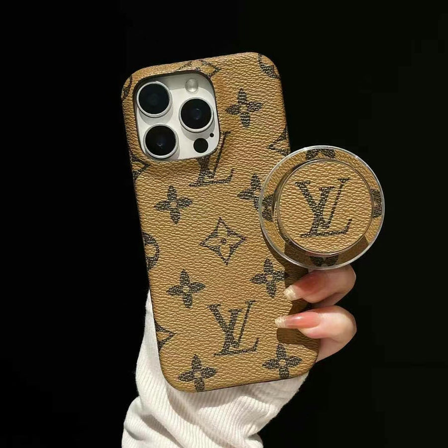 Luxury Monogram Magnetic Ring Phone Case