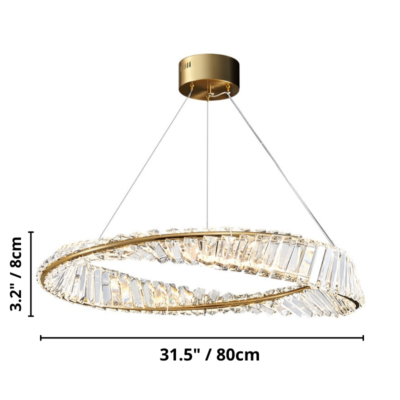 Designer Spiral Glas-Kristall-Kronleuchter