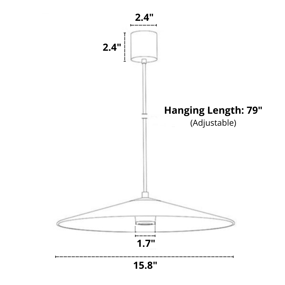 Moderne schmale LED-Pendelleuchte