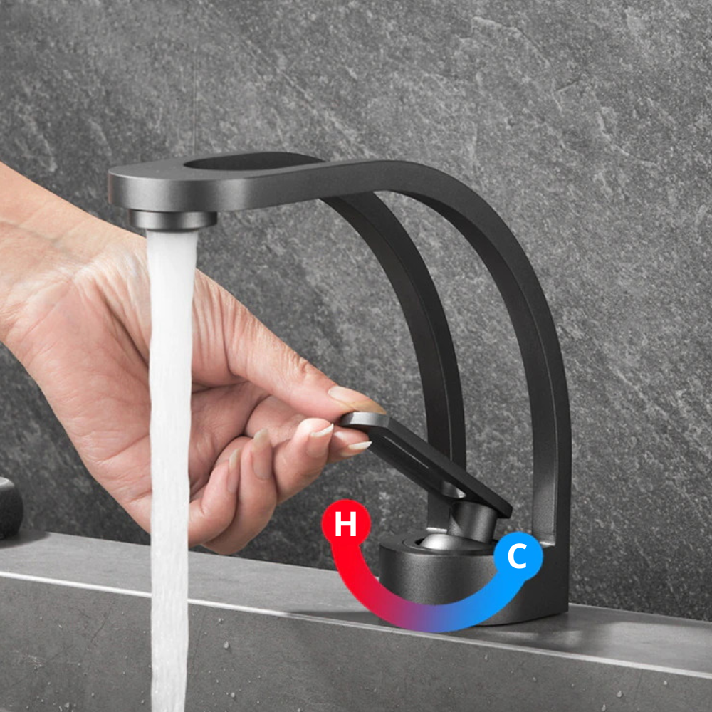 Ogden - Gebogene Dual-Channel Moderne Badezimmerarmatur