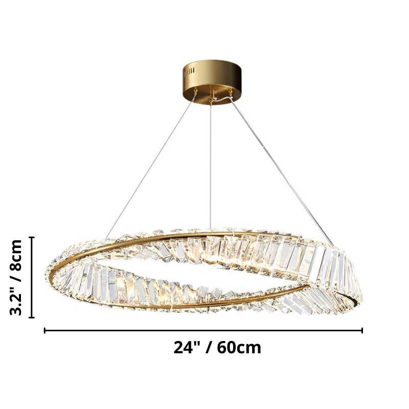 Designer Spiral Glas-Kristall-Kronleuchter