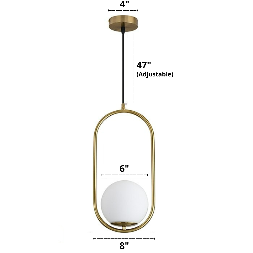 Moderne Frosted Glass Globe Pendelleuchten