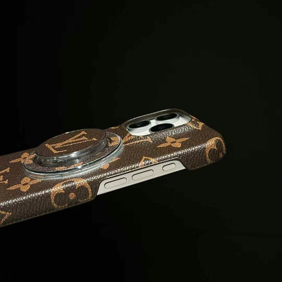 Luxury Monogram Magnetic Ring Phone Case