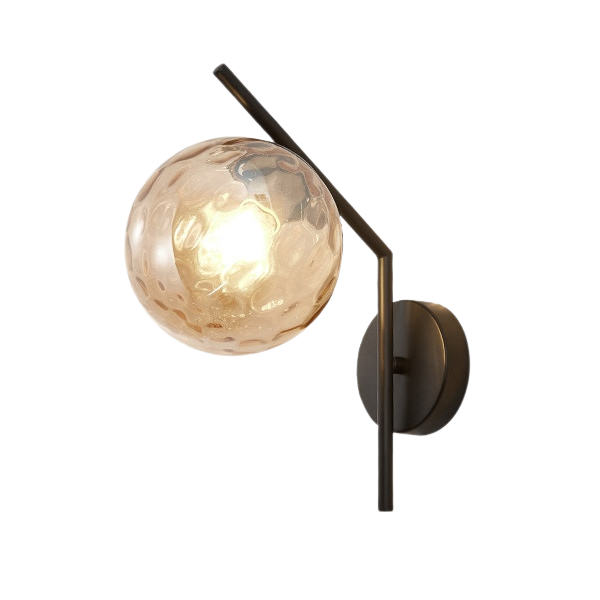 Faulkner - Moderne Glas-Globus Wandleuchte