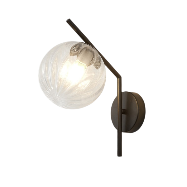 Faulkner - Moderne Glas-Globus Wandleuchte