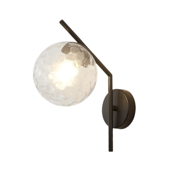 Faulkner - Moderne Glas-Globus Wandleuchte
