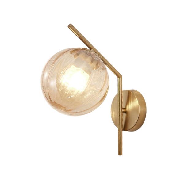 Faulkner - Moderne Glas-Globus Wandleuchte