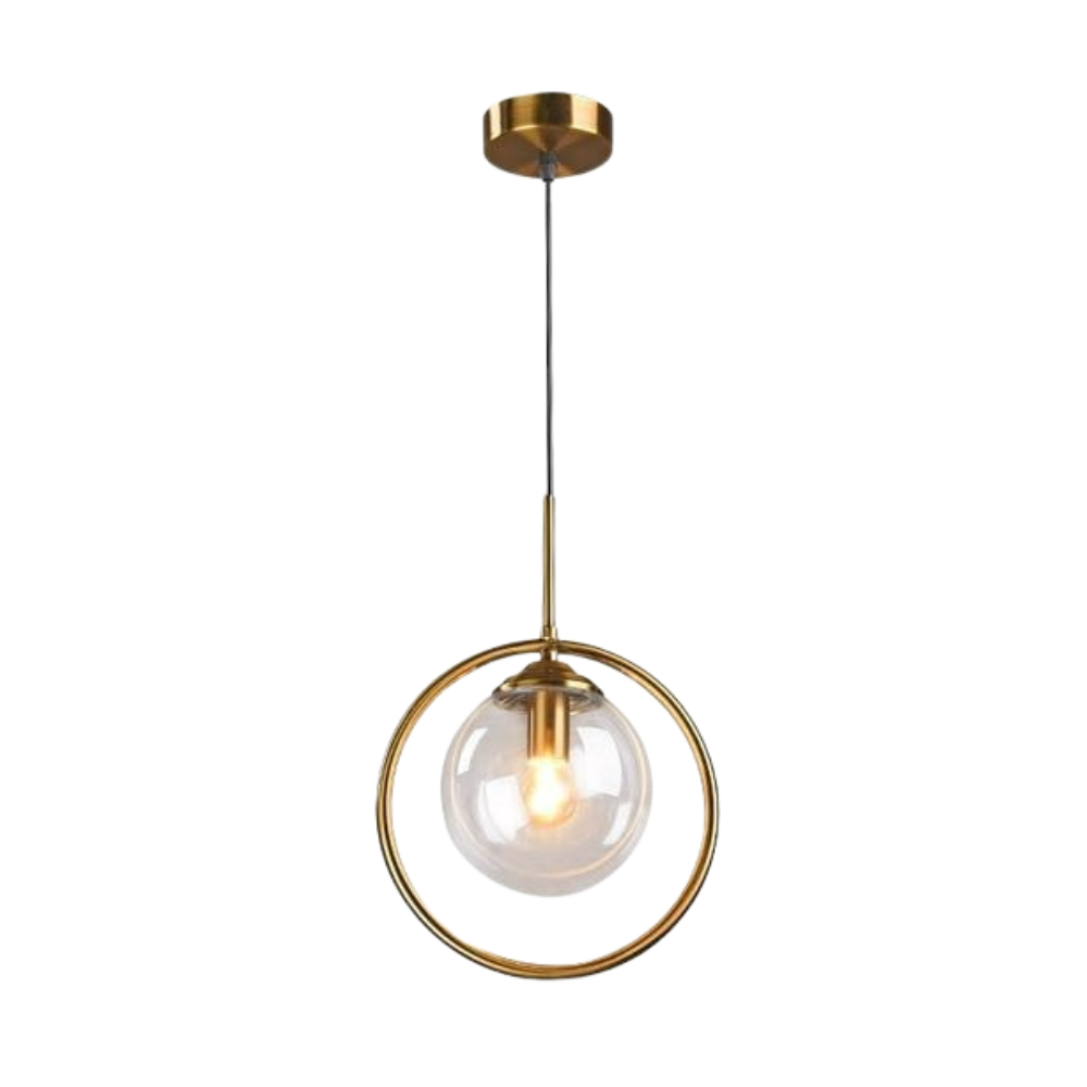 Vintage Glas-Globus Pendelleuchten