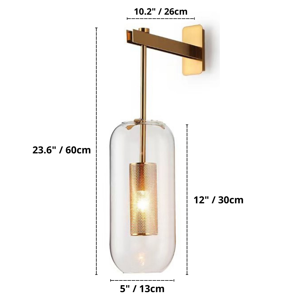 Ion - Moderne Glas-Wandlampe