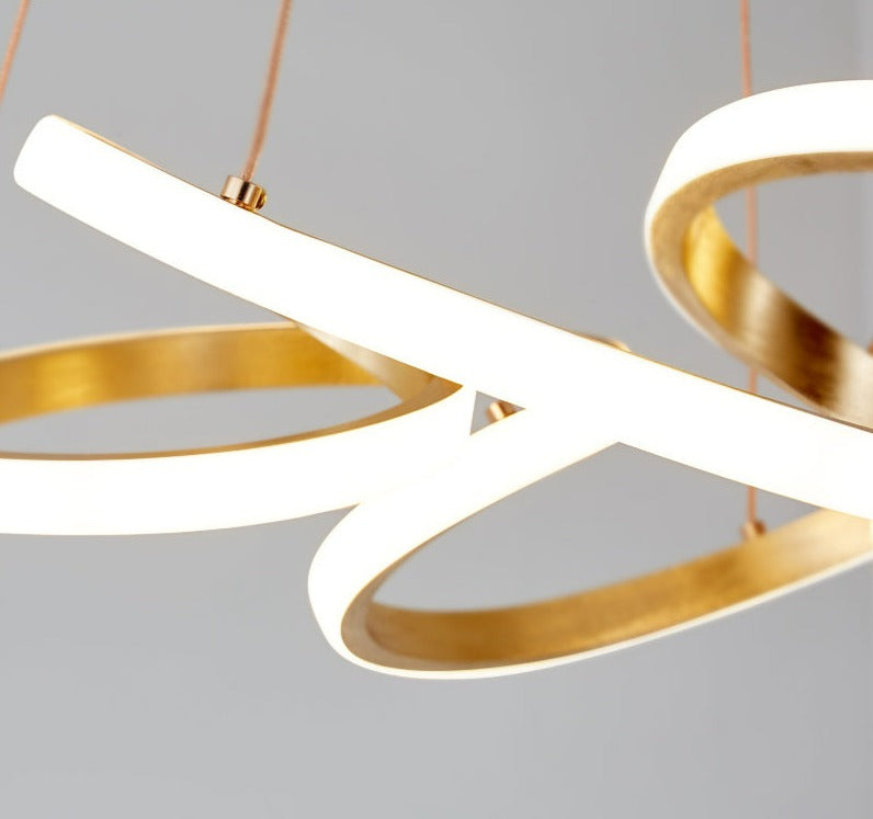 Moderne LED-Ribbon-Kronleuchter