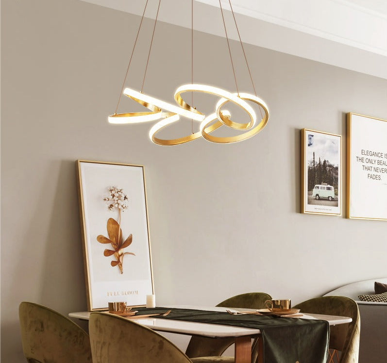 Moderne LED-Ribbon-Kronleuchter