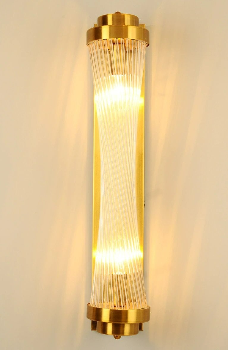 Moderne Glas-Säulen-Wandleuchte
