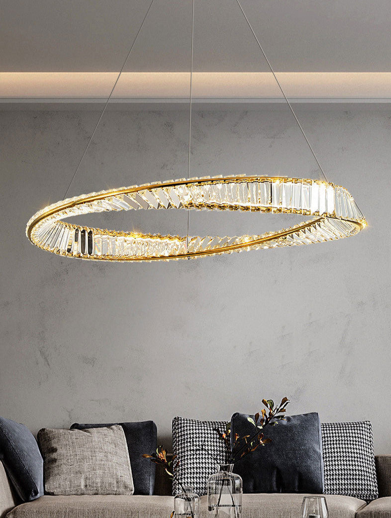 Designer Spiral Glas-Kristall-Kronleuchter