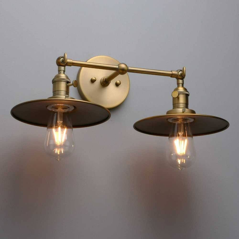 Zwei-Birnen Jaime Vintage-Wandlampe