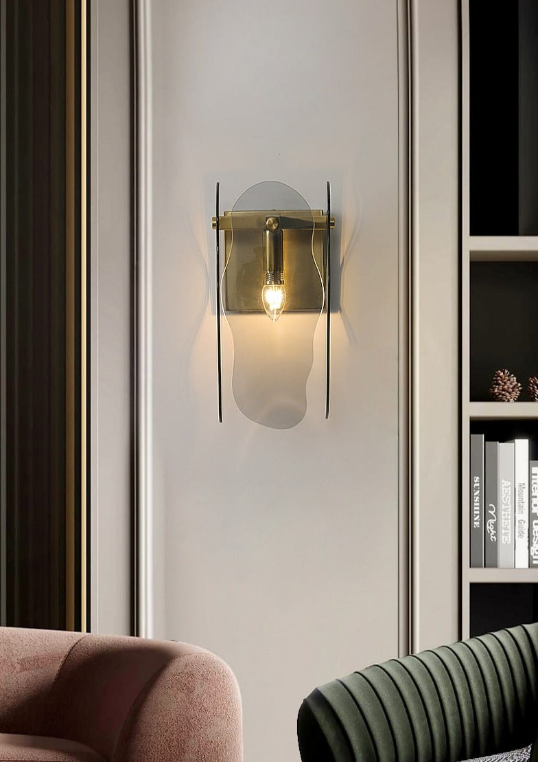 Parisa - Glas- und Kupfer-Wandlampe im modernen Stil