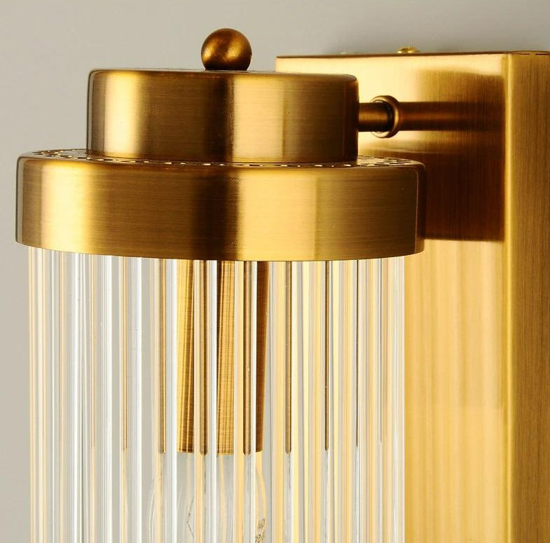 Moderne Glas-Säulen-Wandleuchte