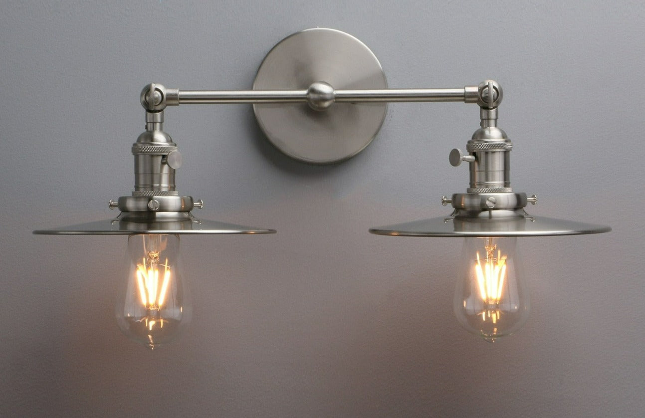 Zwei-Birnen Jaime Vintage-Wandlampe