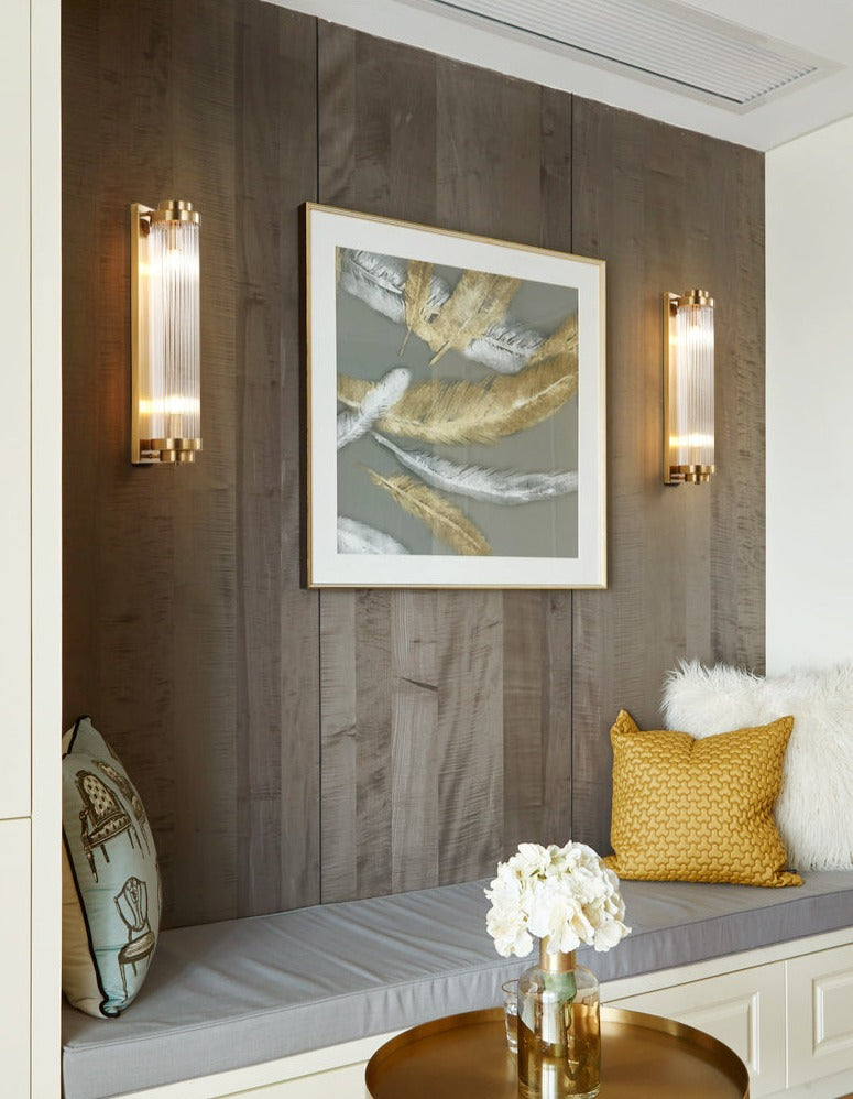 Moderne Glas-Säulen-Wandleuchte