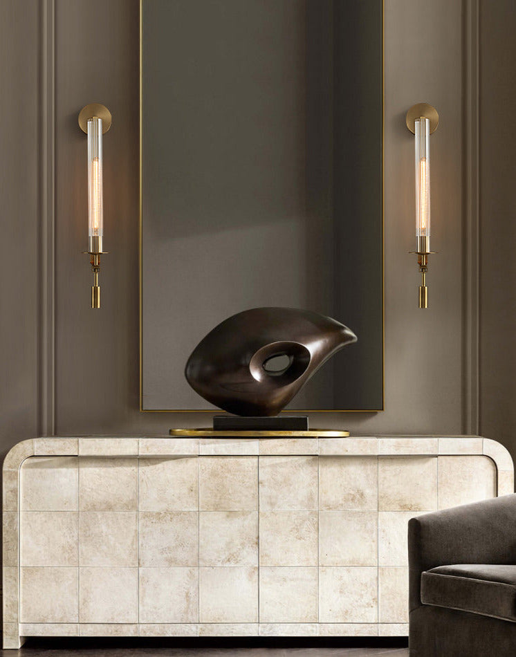 Sarika - Moderne Fluted Glass Wandlampe