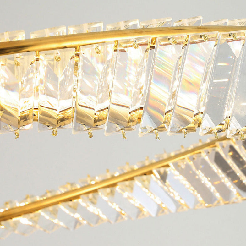 Designer Spiral Glas-Kristall-Kronleuchter