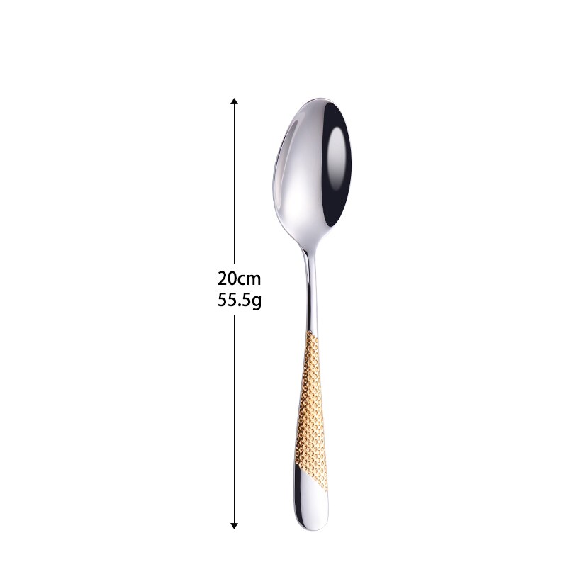 Moderne Silberbesteck-Set mit Strukturgriffen