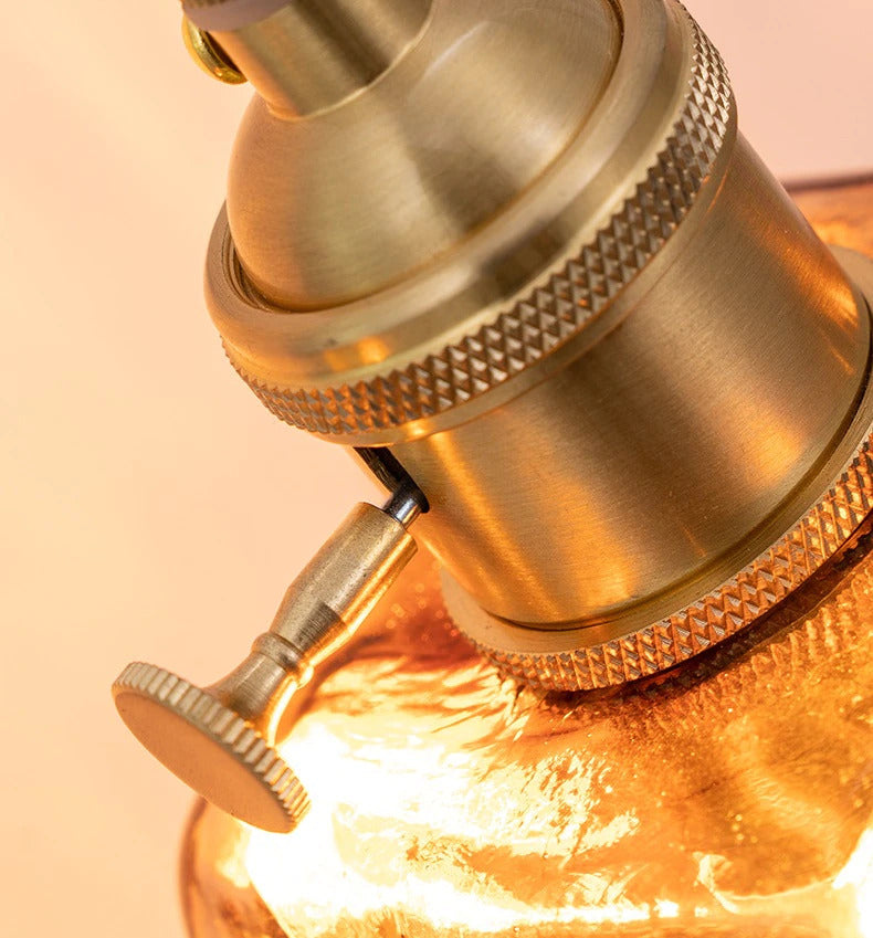 Vintage Handgeblasene Glas-Wandlampen