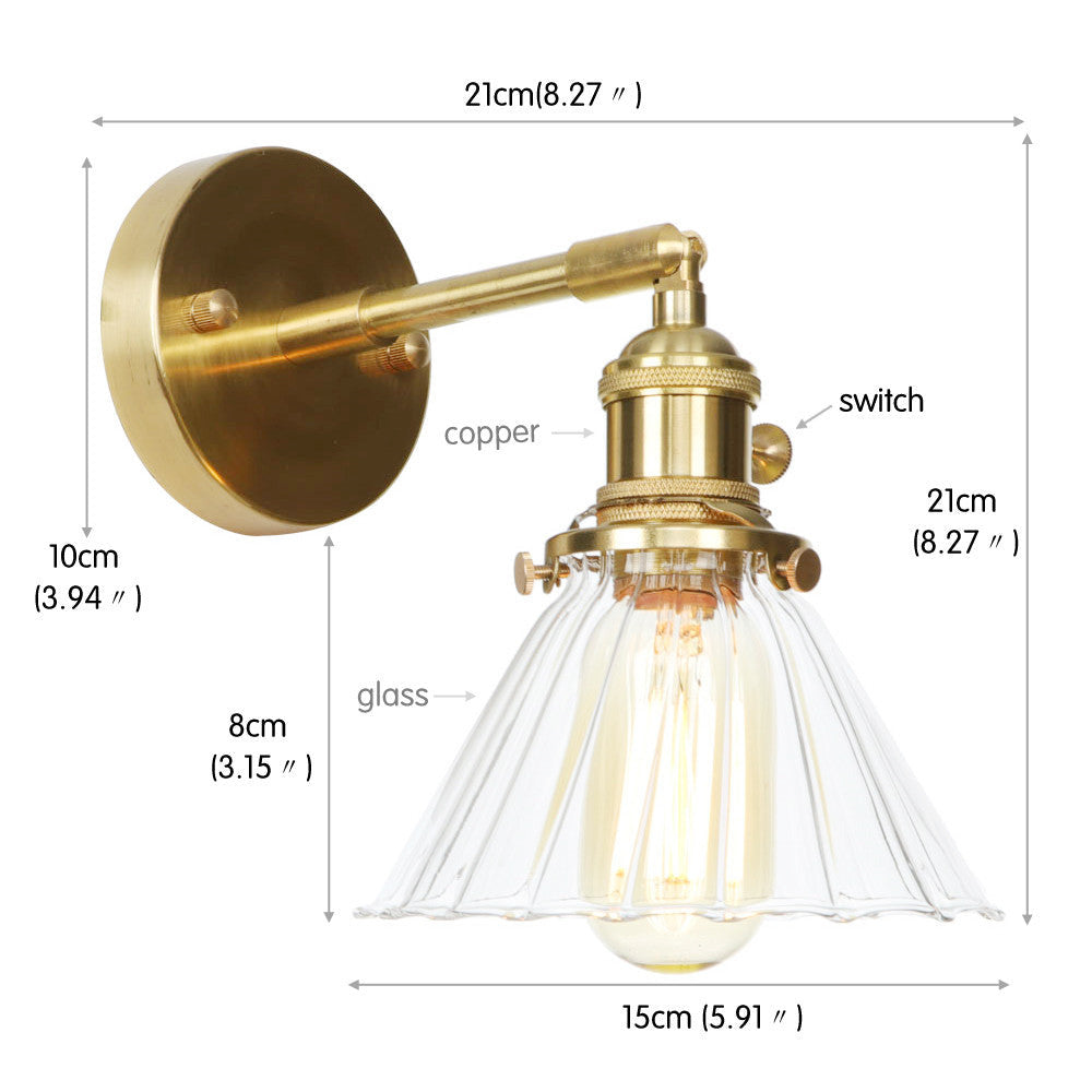 Retro Kupfer-Wandlampen