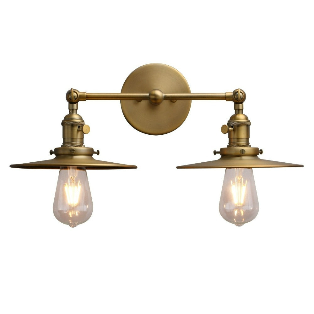Zwei-Birnen Jaime Vintage-Wandlampe