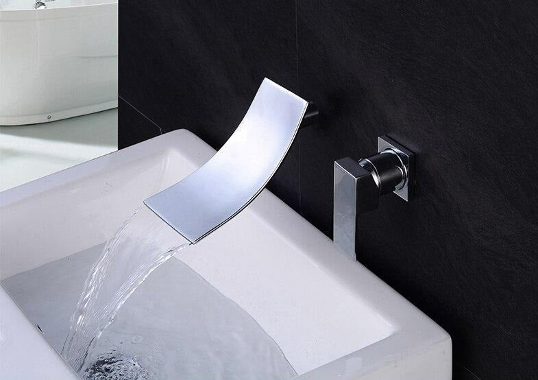 Wandmontierte Gebogene Wasserfallarmatur