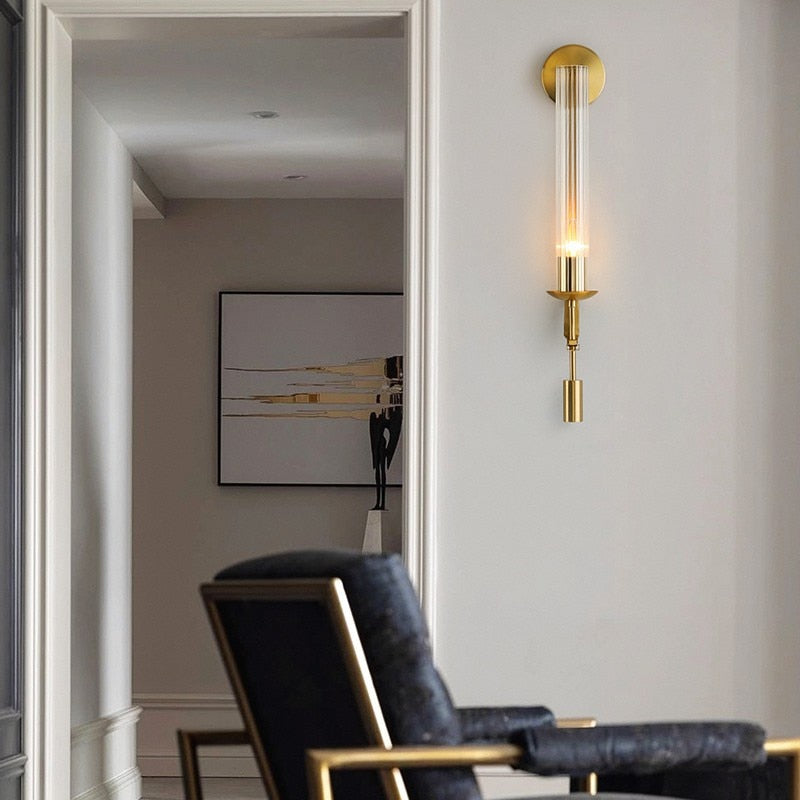 Sarika - Moderne Fluted Glass Wandlampe