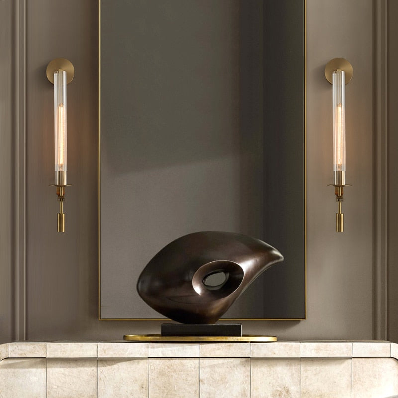 Sarika - Moderne Fluted Glass Wandlampe