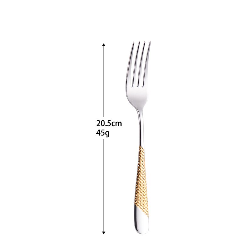 Moderne Silberbesteck-Set mit Strukturgriffen
