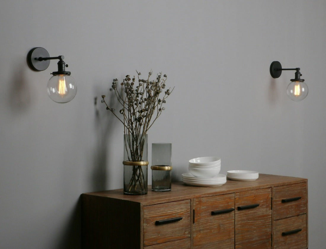 Deacon - Glas-Globus Wandleuchte