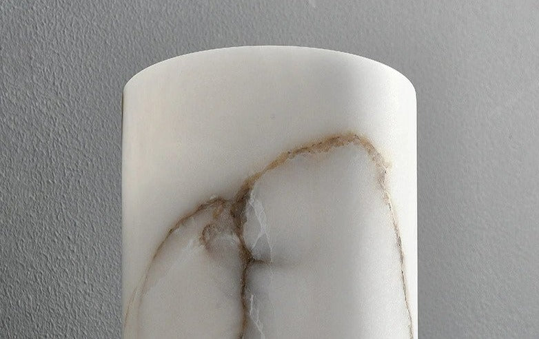 Weiße Marmor-Wandlampe