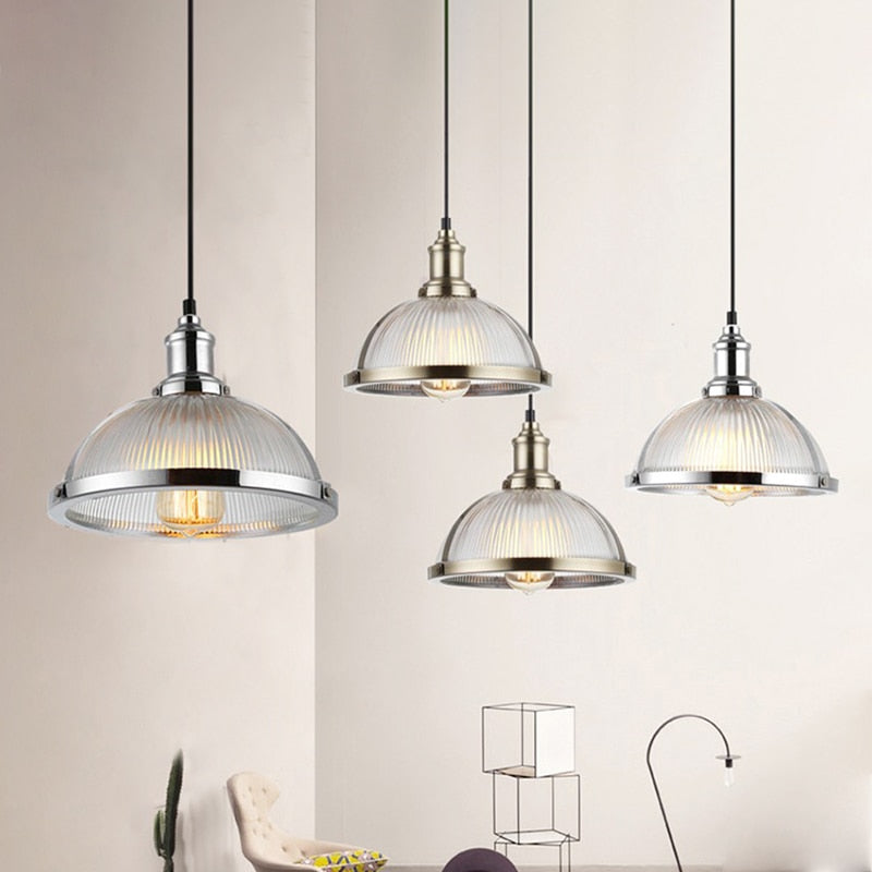 Thatcher - Retro Textured Glass Pendelleuchten