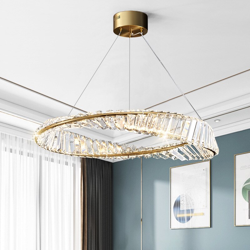 Designer Spiral Glas-Kristall-Kronleuchter