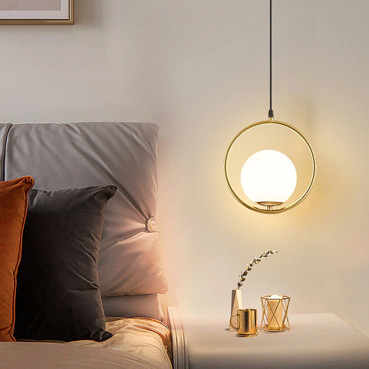 Moderne Frosted Glass Globe Pendelleuchten