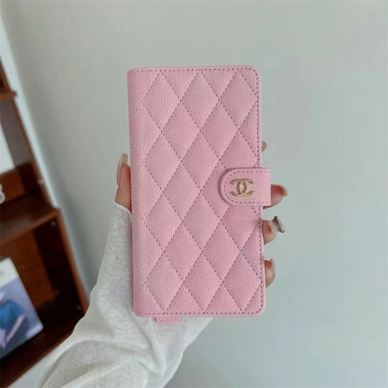 Premium Chanel Leather Wallet Leather Crossbody Bag Apple iPhone Case