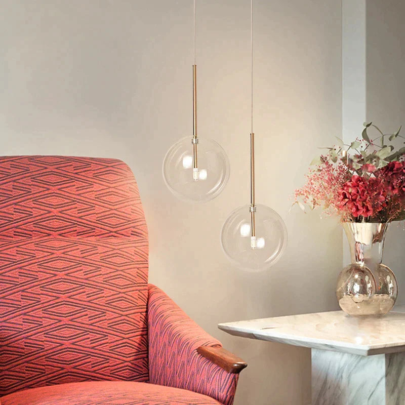 Minimalistische Moderne Glas-Globus-Pendelleuchten