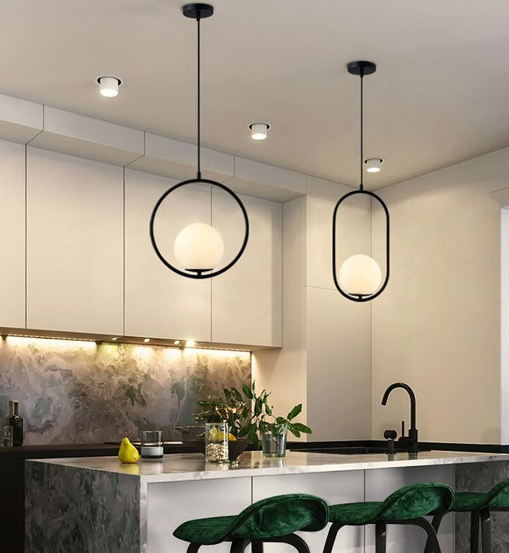 Nordic Frosted Glass Pendelleuchten
