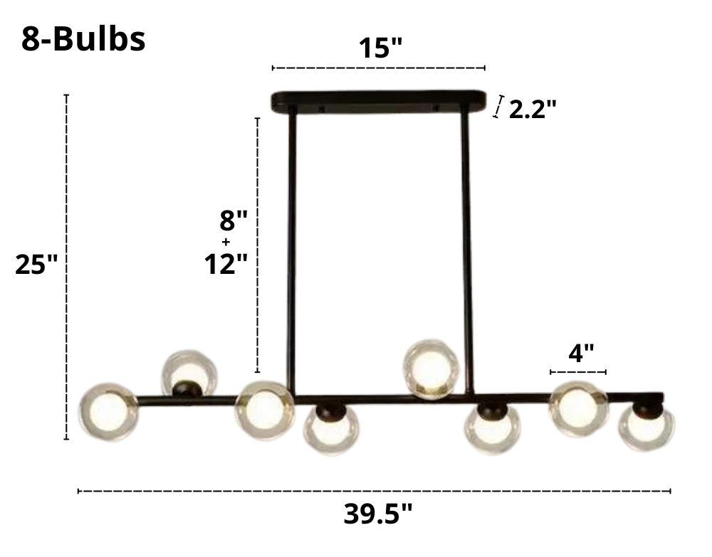 Hampton - Moderner Horizontaler Kronleuchter