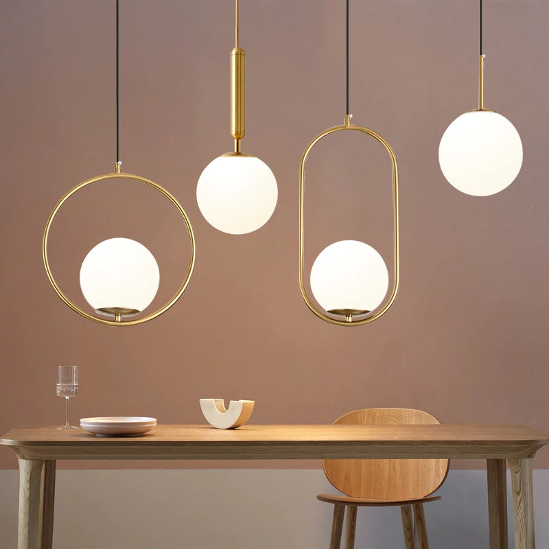 Nordic Frosted Glass Pendelleuchten