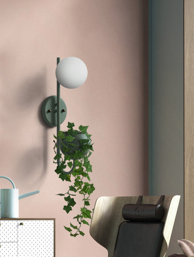 Moderne Pflanzgefäß-Wandlampe