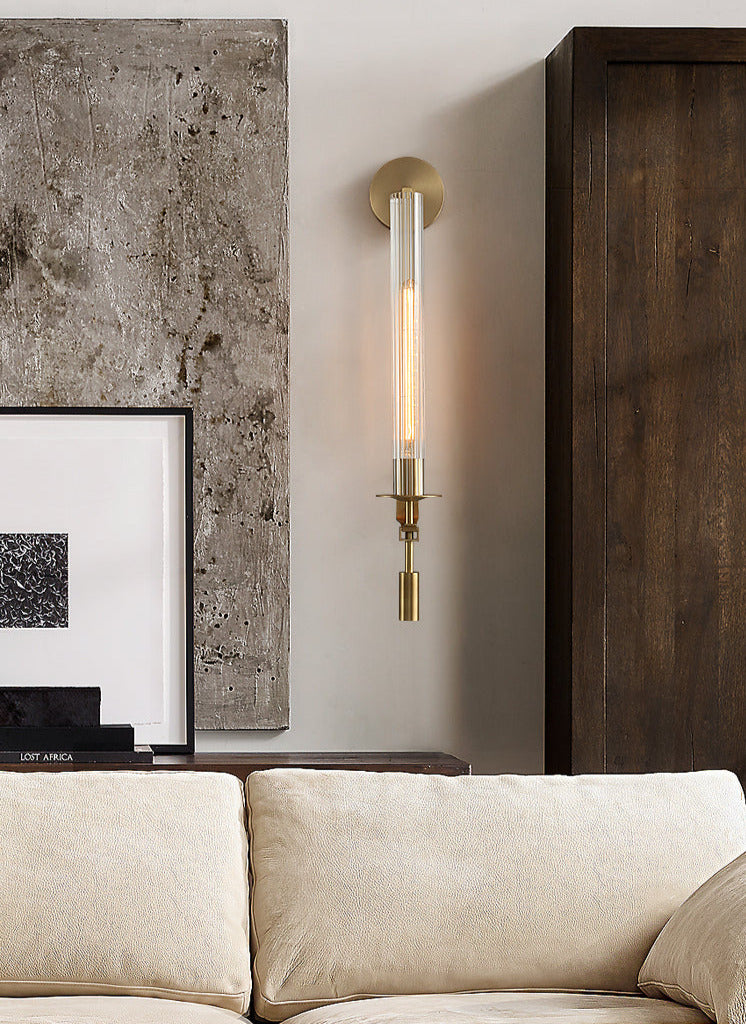 Sarika - Moderne Fluted Glass Wandlampe