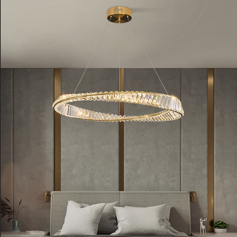 Designer Spiral Glas-Kristall-Kronleuchter