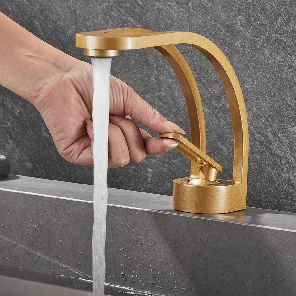 Ogden - Gebogene Dual-Channel Moderne Badezimmerarmatur